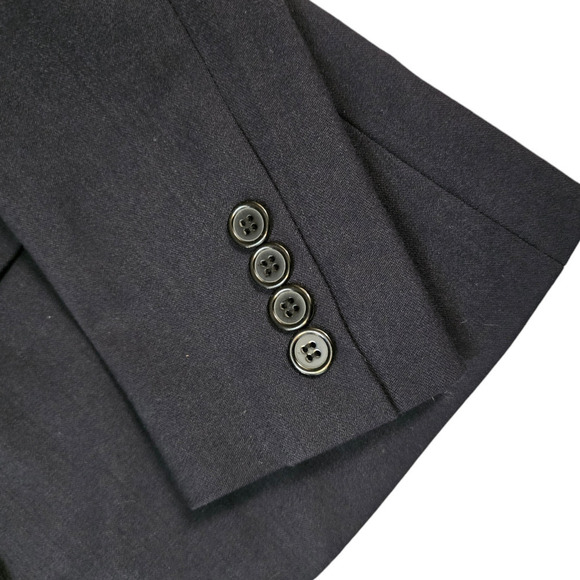 Milly sz 0 xs wool black blazer double button - Picture 3 of 10